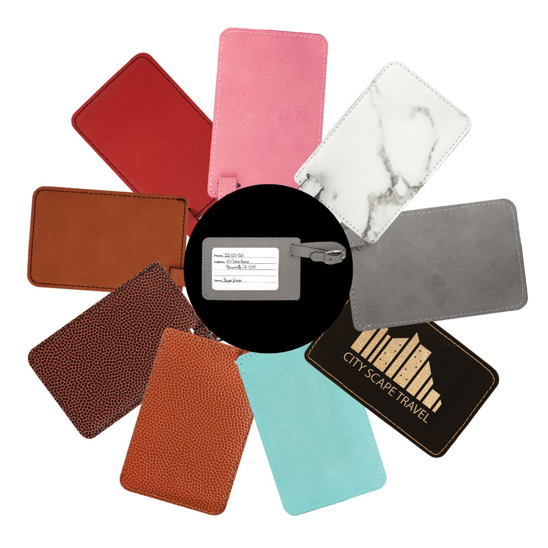 Personalized Leatherette Luggage Tags